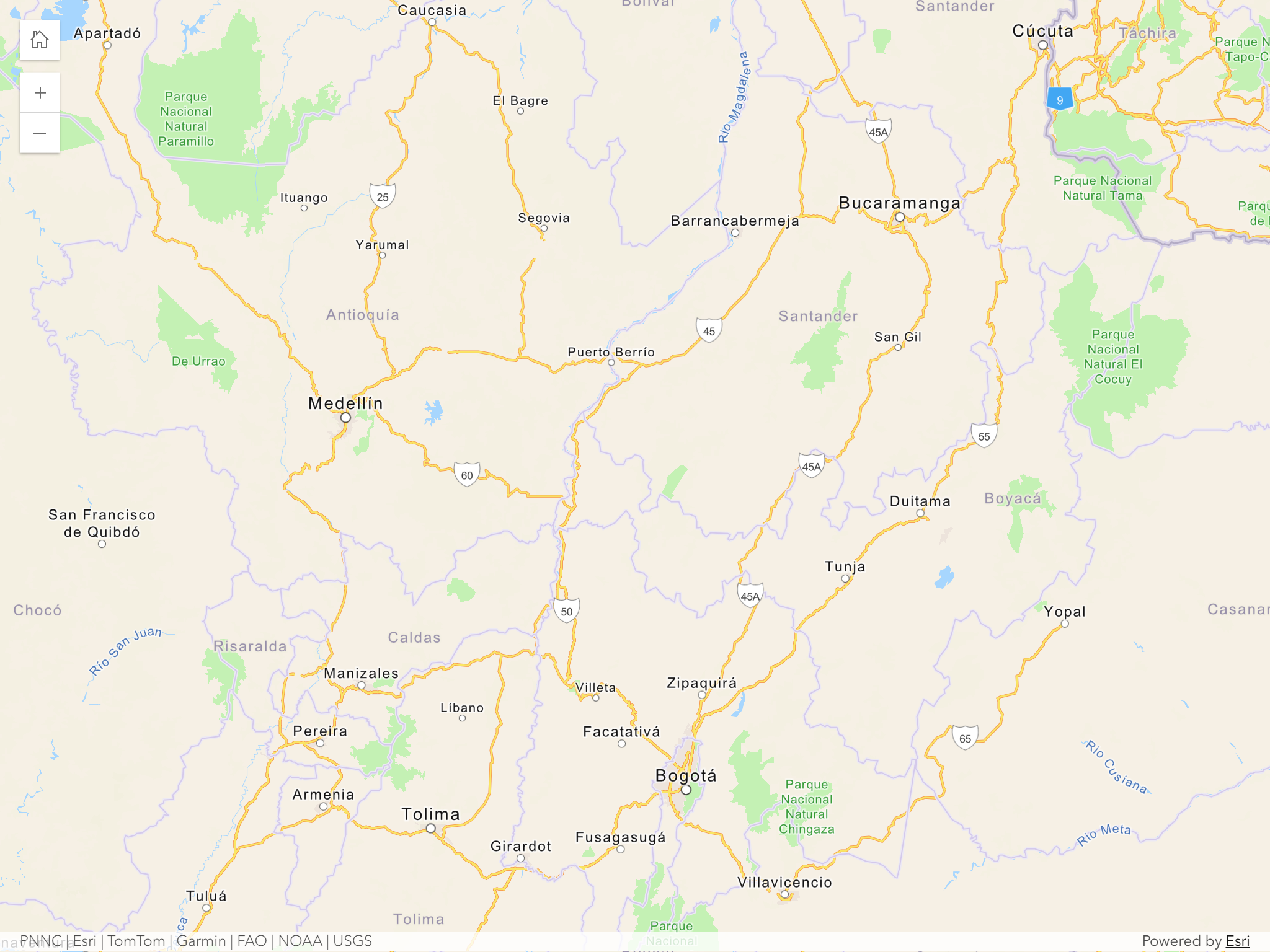 Mapa GIS de Colombia — GeoSmart